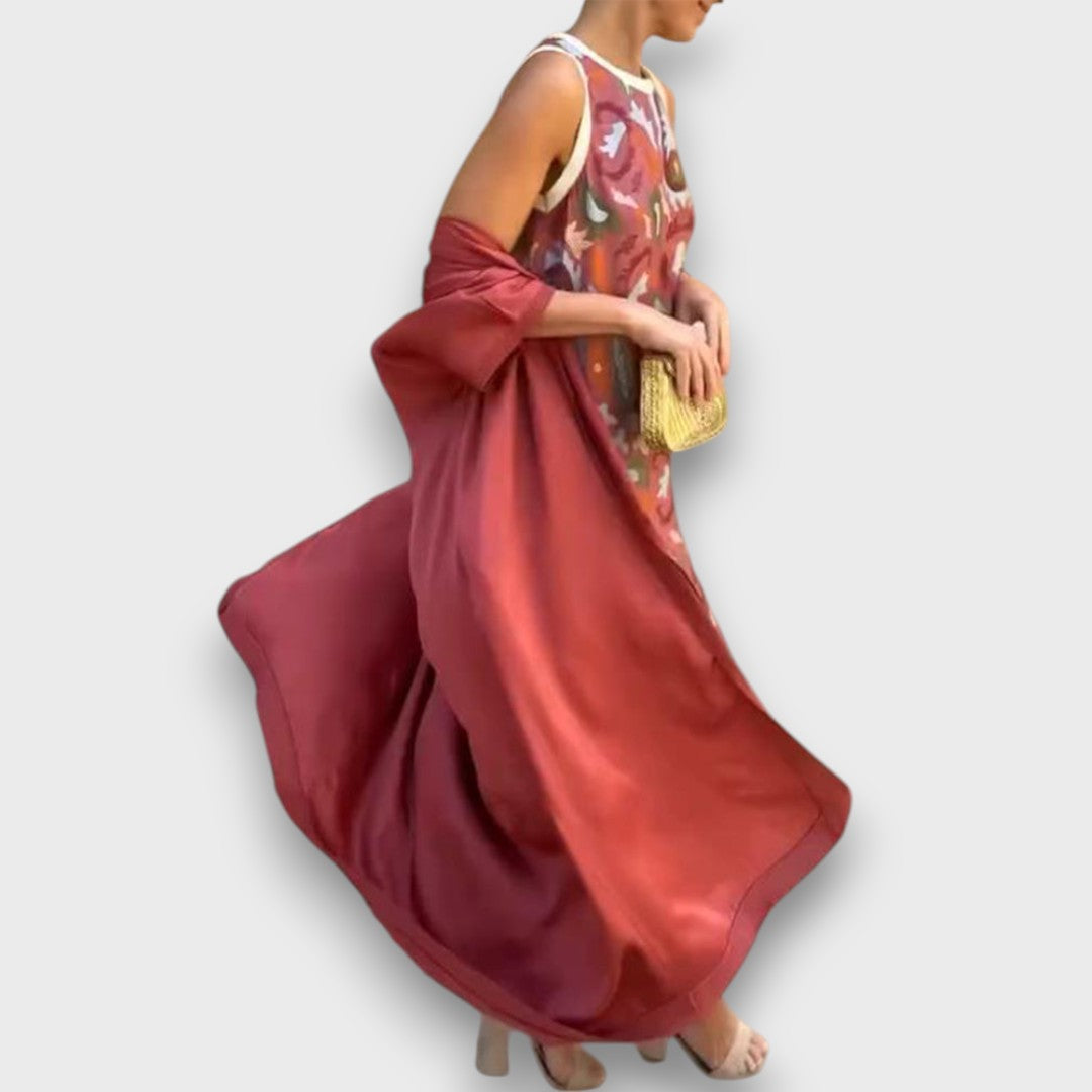 Selviane - Robe longue avec cardigan