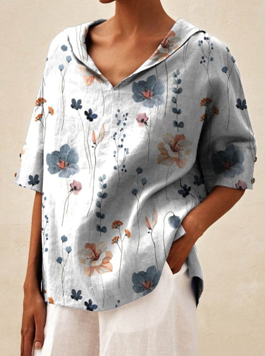 Andrea Light Floral Summer Top