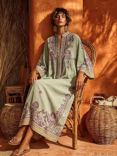 jasmine | Robe brodée souple pour femmes