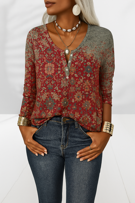 Alina - Blouse Bohème Élégante