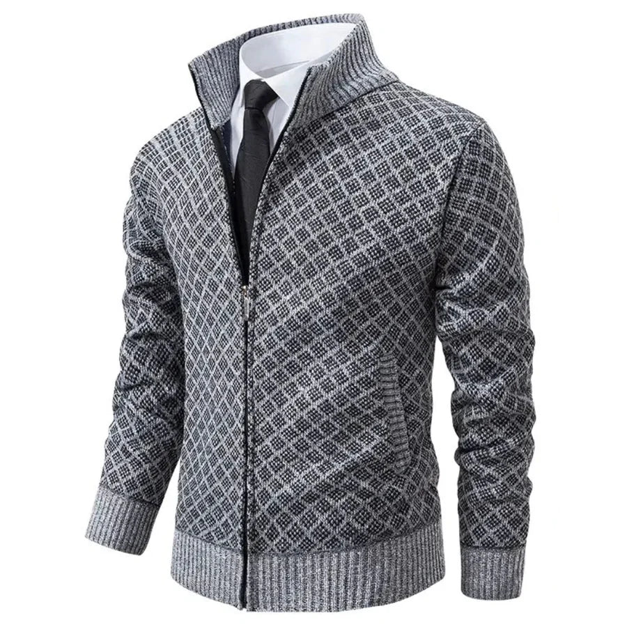 Oliver Luxe Casual Zip Cardigan