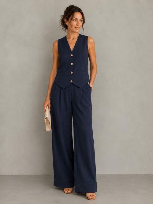 Aleksandra Elegant Waistcoat Set