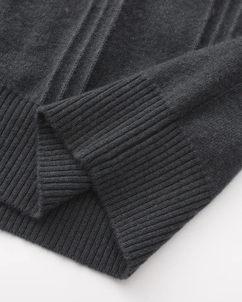 100% Cashmere Ribbed Half-Zip