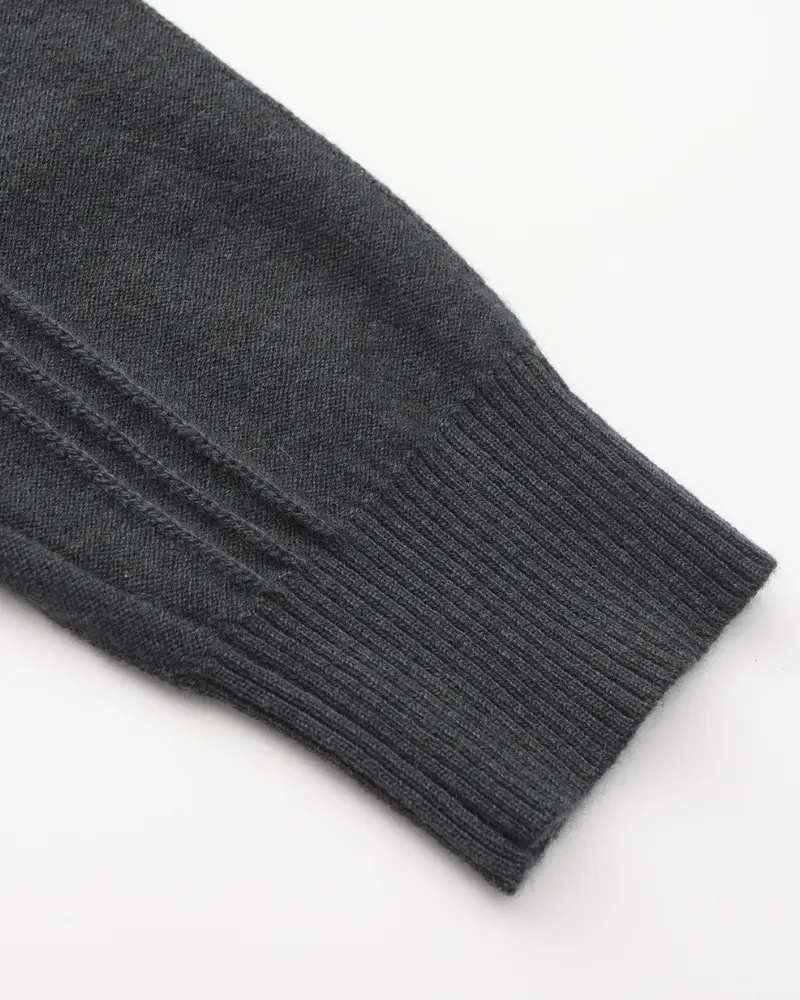 100% Cashmere Ribbed Half-Zip