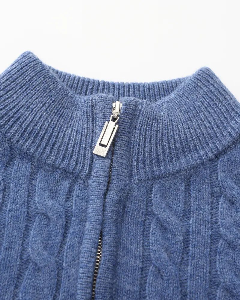 100% Woven Cashmere Half-Zip