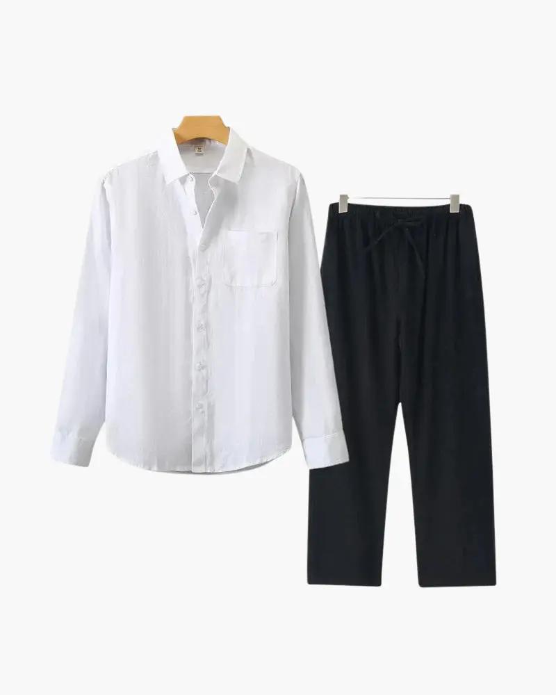 Ensemble en lin Old Money (manches longues)