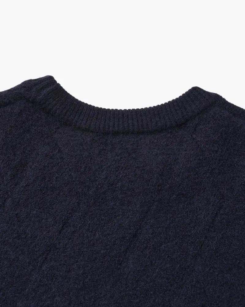 Diamond Knit Crew Neck Jumper