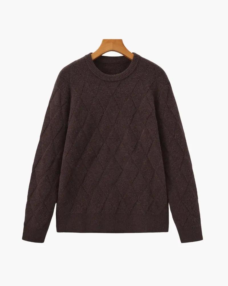 Diamond Knit Crew Neck Jumper