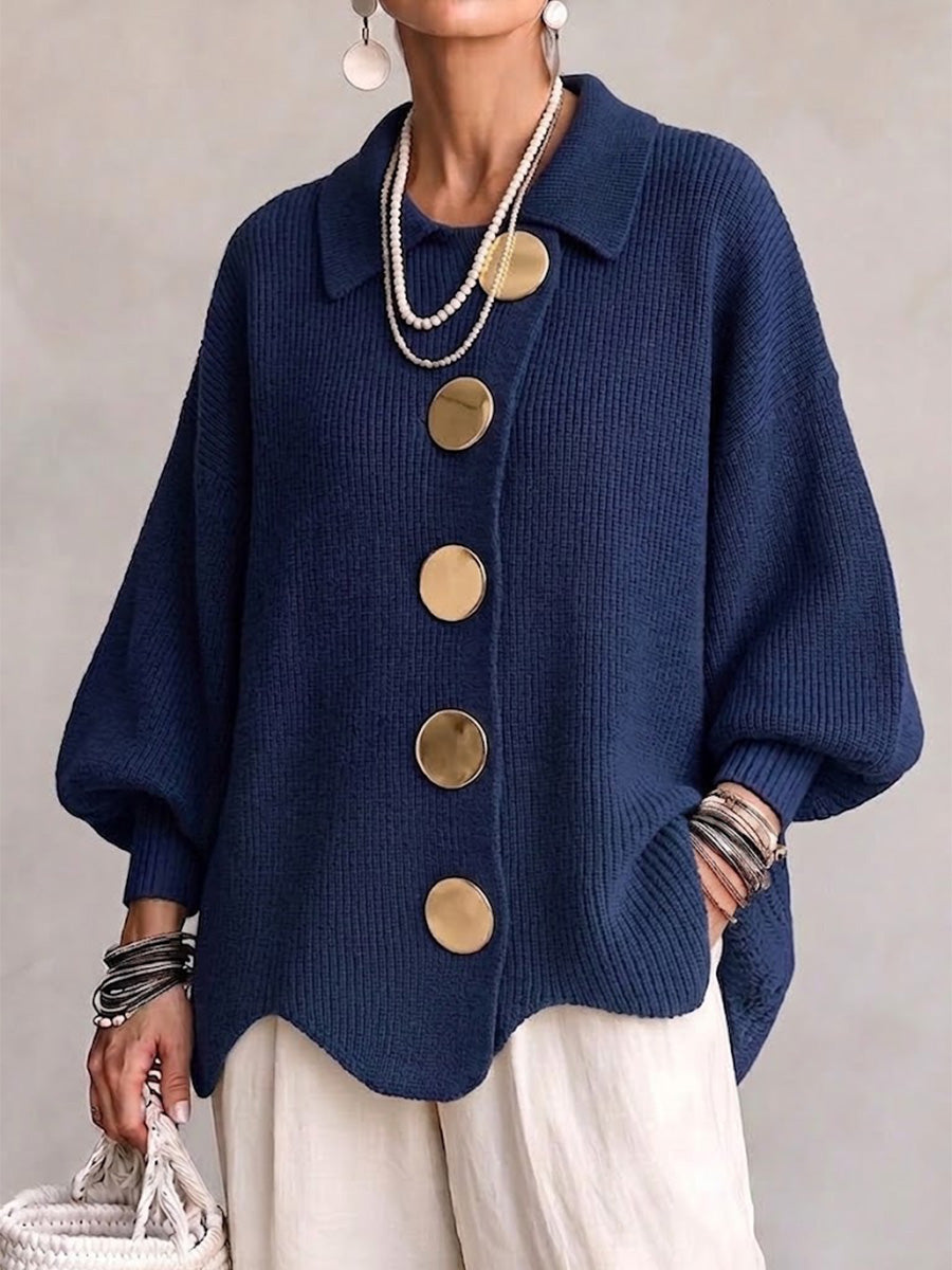 Iolanthe | Cardigan à col et boutons métalliques